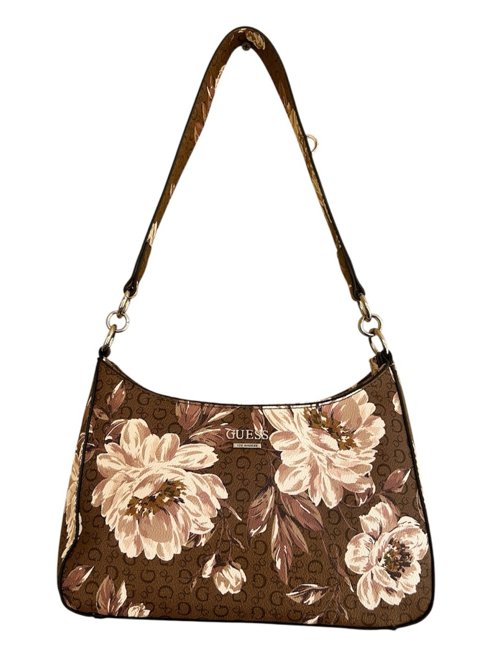 Guess Brown Floral Shoulder Bag ($1 in pics is for perspective, not included 😎)